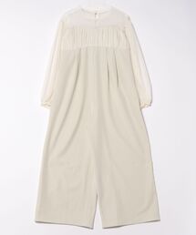 STYLEBLOCK（スタイルブロック）の「リネンタッチ×チュールドッキングオールインワン（サロペット/オーバーオール）」