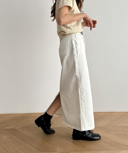 CANAL JEAN（キャナルジーン）の「El mar　ロングタイトスカート（スカート・レディース・ホワイト/ブラック・SMALL/MEDIUM）」の11枚目の写真