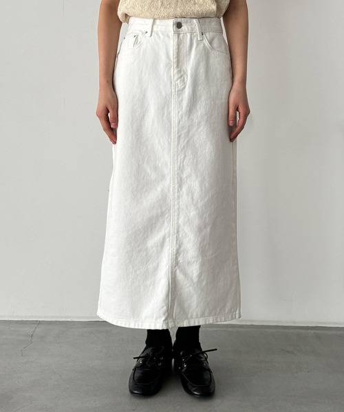 CANAL JEAN（キャナルジーン）の「El mar　ロングタイトスカート（スカート・レディース・ホワイト/ブラック・SMALL/MEDIUM）」の5枚目の写真