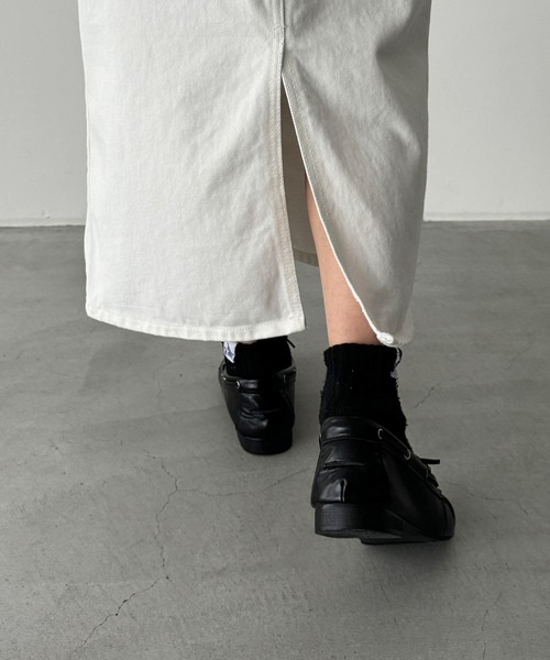 CANAL JEAN（キャナルジーン）の「El mar　ロングタイトスカート（スカート・レディース・ホワイト/ブラック・SMALL/MEDIUM）」の3枚目の写真