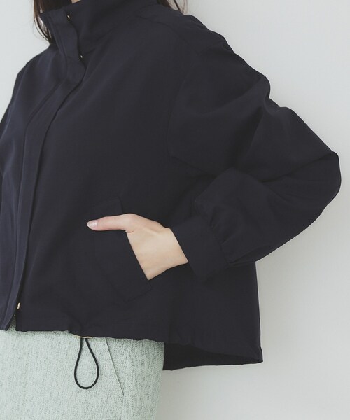index（インデックス）の「撥水スタンドカラーショートブルゾン【洗濯機洗い可】（ブルゾン・レディース・ナチュラル/ネイビー・36/38/40/42）」の20枚目の写真