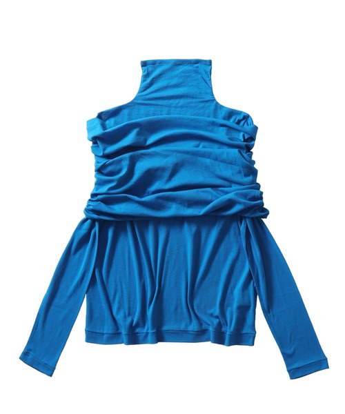 DRESSLAVE(ドレスレイブ)の「Sheer high twist pullover(シアー強撚プルオーバー)(Tシャツ/カットソー・レディース・ブルー/オフホワイト/ブラウン・38)」の3枚目の写真