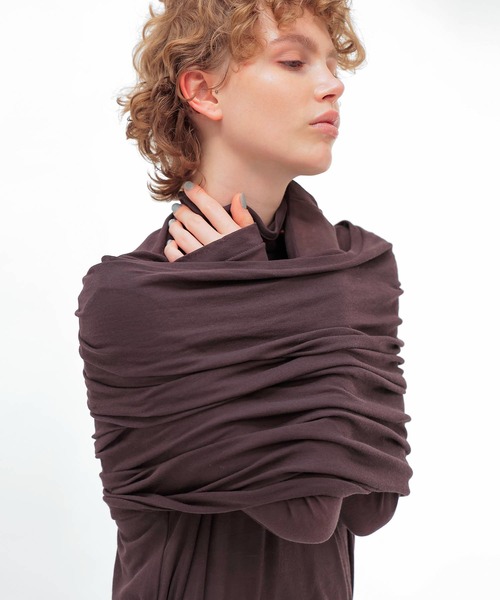 DRESSLAVE(ドレスレイブ)の「Sheer high twist pullover(シアー強撚プルオーバー)(Tシャツ/カットソー・レディース・ブルー/オフホワイト/ブラウン・38)」の6枚目の写真