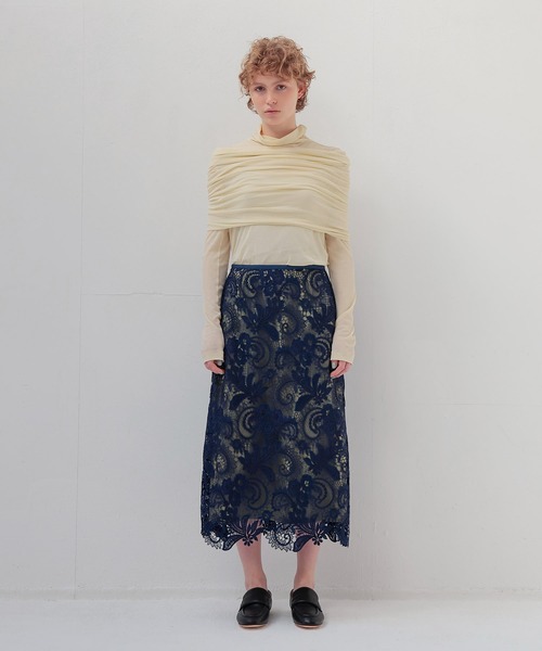 DRESSLAVE(ドレスレイブ)の「Sheer high twist pullover(シアー強撚プルオーバー)(Tシャツ/カットソー・レディース・ブルー/オフホワイト/ブラウン・38)」の16枚目の写真