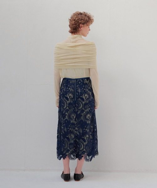 DRESSLAVE(ドレスレイブ)の「Sheer high twist pullover(シアー強撚プルオーバー)(Tシャツ/カットソー・レディース・ブルー/オフホワイト/ブラウン・38)」の18枚目の写真