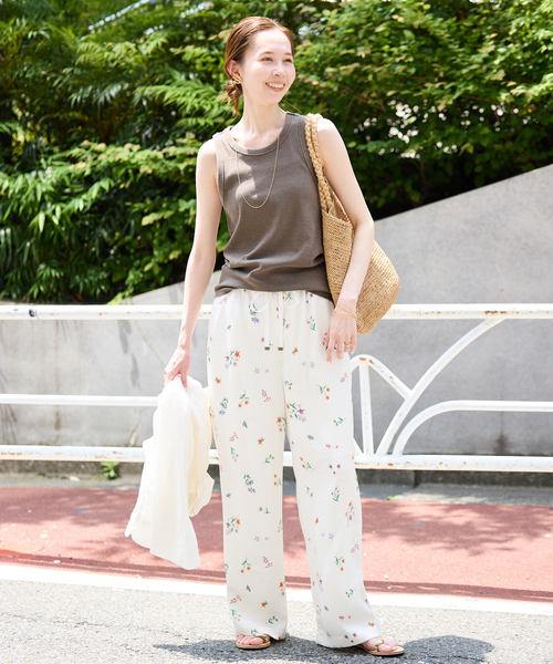 ✨新品✨margaux  パンツ margaux/マルゴー flower イージーパンツ（その他パンツ