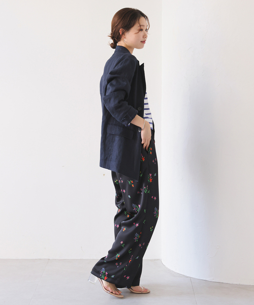 margaux（マルゴー）の「margaux/マルゴー flower イージーパンツ（その他パンツ・レディース・ネイビー/アイボリー・36/38）」の17枚目の写真