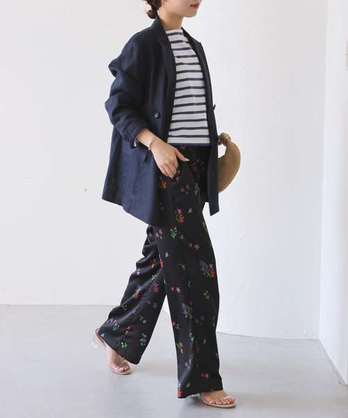 margaux（マルゴー）の「margaux/マルゴー flower イージーパンツ（その他パンツ・レディース・ネイビー/アイボリー・36/38）」の18枚目の写真