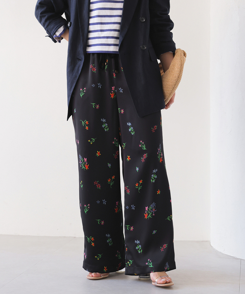 margaux（マルゴー）の「margaux/マルゴー flower イージーパンツ（その他パンツ・レディース・ネイビー/アイボリー・36/38）」の20枚目の写真