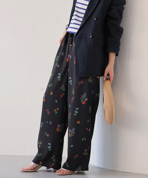 margaux（マルゴー）の「margaux/マルゴー flower イージーパンツ（その他パンツ・レディース・ネイビー/アイボリー・36/38）」の21枚目の写真