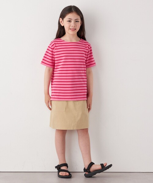 SHIPS any(シップス エニィ)の「SHIPS any: マリンボーダー ボートネック Tシャツ<KIDS>(Tシャツ/カットソー・キッズ・ブラック/ライトブルー/レッド/ライトグリーン/ネイビー・120/130/140/150)」の11枚目の写真