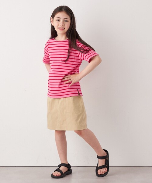 SHIPS any(シップス エニィ)の「SHIPS any: マリンボーダー ボートネック Tシャツ<KIDS>(Tシャツ/カットソー・キッズ・ブラック/ライトブルー/レッド/ライトグリーン/ネイビー・120/130/140/150)」の12枚目の写真