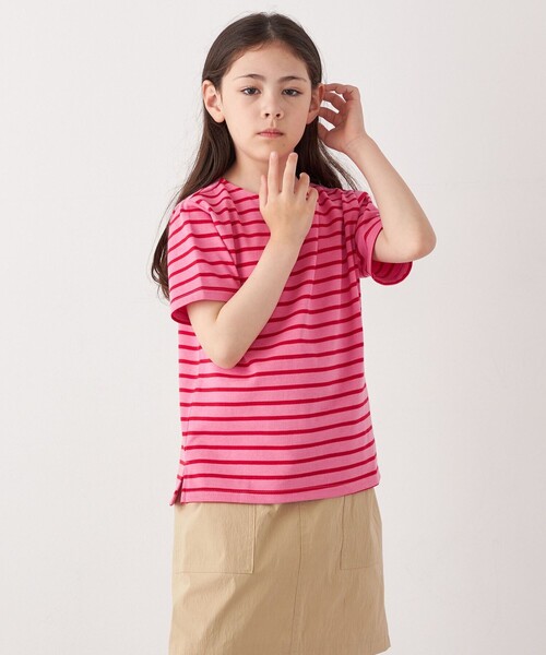 SHIPS any(シップス エニィ)の「SHIPS any: マリンボーダー ボートネック Tシャツ<KIDS>(Tシャツ/カットソー・キッズ・ブラック/ライトブルー/レッド/ライトグリーン/ネイビー・120/130/140/150)」の14枚目の写真