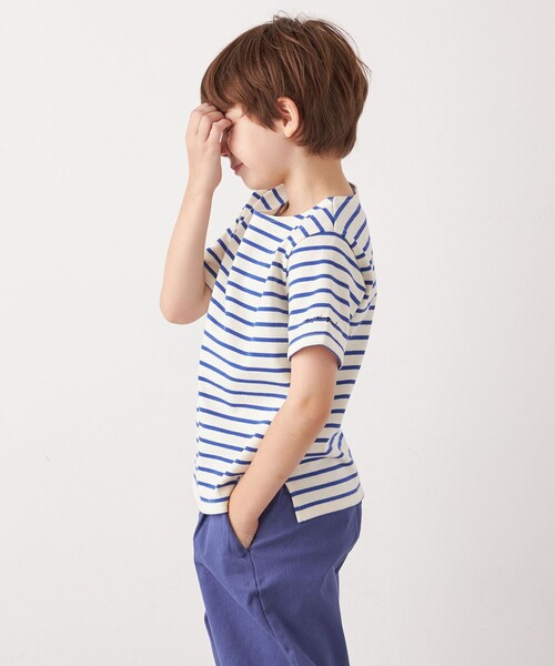 SHIPS any(シップス エニィ)の「SHIPS any: マリンボーダー ボートネック Tシャツ<KIDS>(Tシャツ/カットソー・キッズ・ブラック/ライトブルー/レッド/ライトグリーン/ネイビー・120/130/140/150)」の19枚目の写真