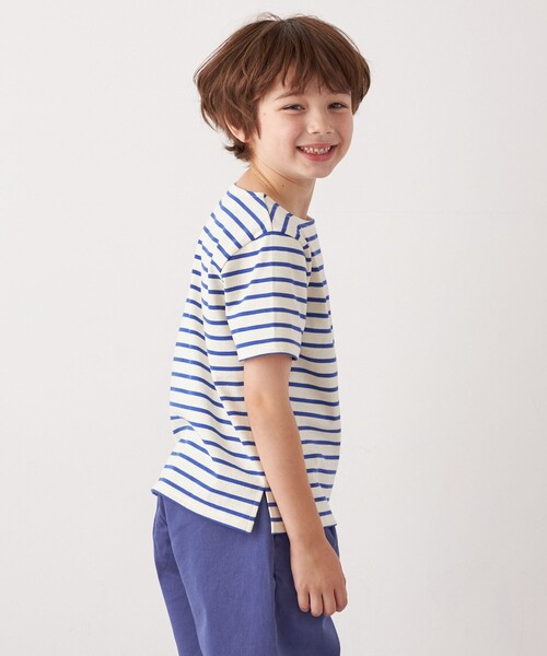 SHIPS any(シップス エニィ)の「SHIPS any: マリンボーダー ボートネック Tシャツ<KIDS>(Tシャツ/カットソー・キッズ・ブラック/ライトブルー/レッド/ライトグリーン/ネイビー・120/130/140/150)」の20枚目の写真