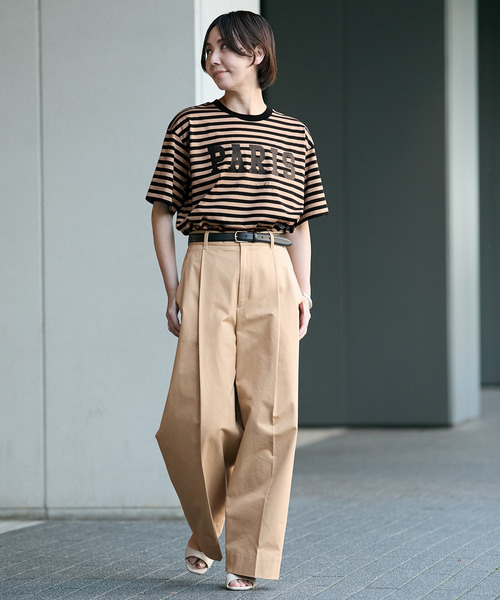 VERMEIL par iena(ヴェルメイユパーイエナ)の「チノワイドパンツ(チノパンツ・レディース・ベージュ/ホワイト・36/38/40)」の20枚目の写真