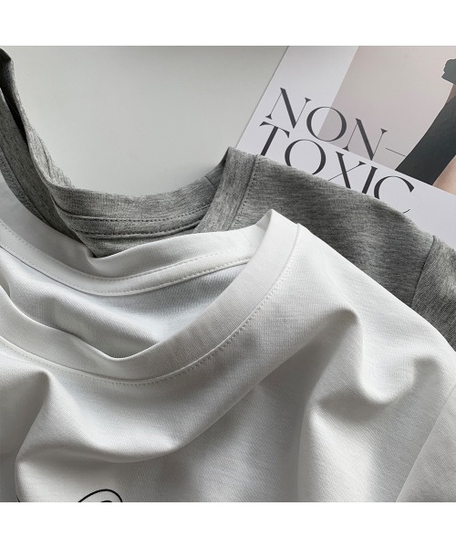 SALTMINT(ソルトミント)の「《韓国ファッション》コットンリボン半袖Tシャツ(Tシャツ/カットソー・レディース・ブラック/グレー/ホワイト・FREE)」の12枚目の写真