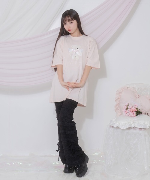 Honey Cinnamon（ハニーシナモン）の「AngelシナモンビジューTシャツ（Tシャツ/カットソー・レディース・ピンク/ブラック/サックスブルー・FREE）」の10枚目の写真