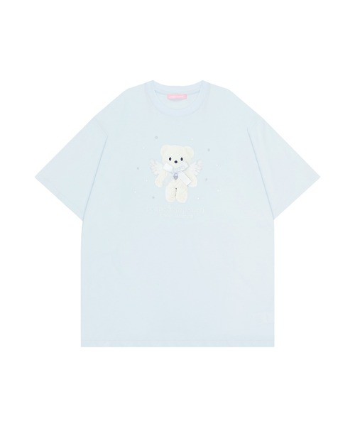 Honey Cinnamon（ハニーシナモン）の「AngelシナモンビジューTシャツ（Tシャツ/カットソー・レディース・ピンク/ブラック/サックスブルー・FREE）」の17枚目の写真