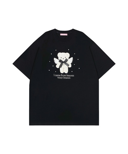 Honey Cinnamon（ハニーシナモン）の「AngelシナモンビジューTシャツ（Tシャツ/カットソー・レディース・ピンク/ブラック/サックスブルー・FREE）」の15枚目の写真