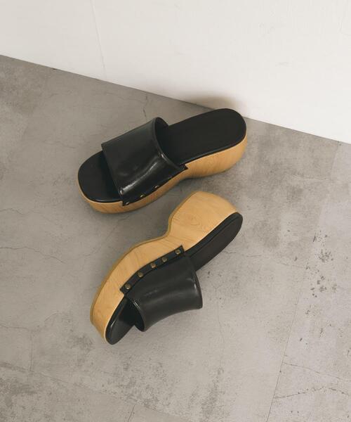 KBF（ケイビーエフ）の「スタッズサボサンダル（サンダル・レディース・ブラック/ブラウン・37/38）」の2枚目の写真