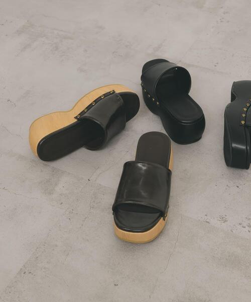 KBF（ケイビーエフ）の「スタッズサボサンダル（サンダル・レディース・ブラック/ブラウン・37/38）」の8枚目の写真