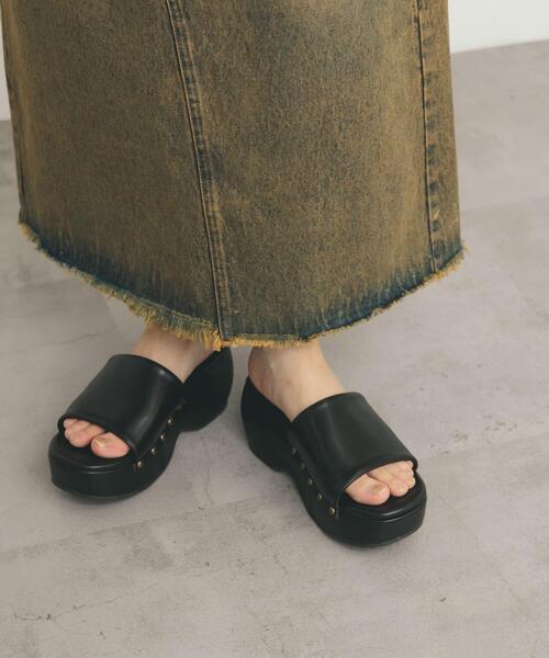 KBF（ケイビーエフ）の「スタッズサボサンダル（サンダル・レディース・ブラック/ブラウン・37/38）」の12枚目の写真