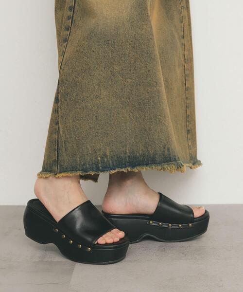 KBF（ケイビーエフ）の「スタッズサボサンダル（サンダル・レディース・ブラック/ブラウン・37/38）」の15枚目の写真