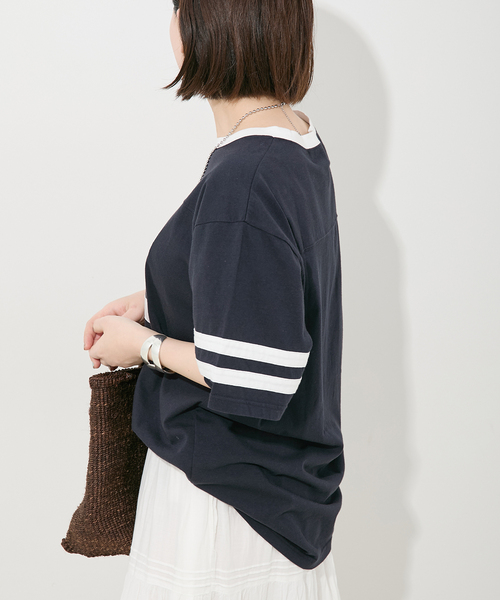 Bonum（ボナム）の「ナンバリングTシャツ（Tシャツ/カットソー・レディース・ネイビー・FREE）」の15枚目の写真