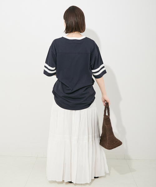 Bonum（ボナム）の「ナンバリングTシャツ（Tシャツ/カットソー・レディース・ネイビー・FREE）」の19枚目の写真