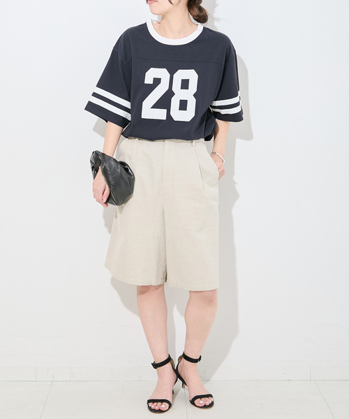 Bonum（ボナム）の「ナンバリングTシャツ（Tシャツ/カットソー・レディース・ネイビー・FREE）」の6枚目の写真