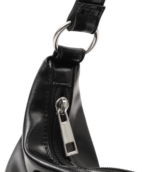 WEGO（ウィゴー）の「WEGO/ギャザーリボンハーフムーンバッグ（ハンドバッグ・レディース・スカイブルー/ブラック/ダークブラウン・FREE）」の14枚目の写真