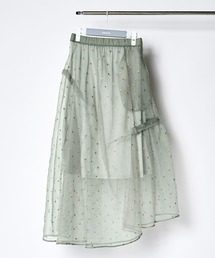 RUMCHE（ラムシェ）の「Dot Embroidery Sheer Skirt / ドットエンブロイダリーシアースカート（スカート）」