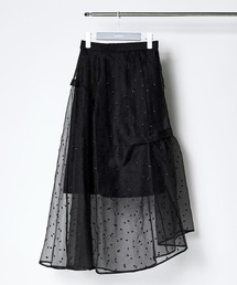 RUMCHE（ラムシェ）の「Dot Embroidery Sheer Skirt / ドットエンブロイダリーシアースカート（スカート）」