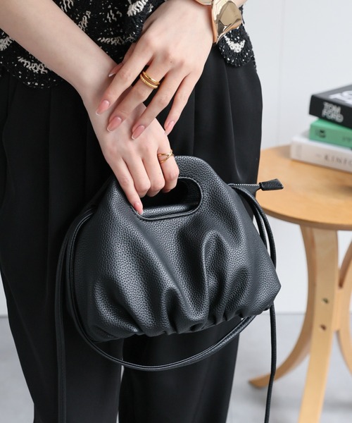 sakishimatokyo(サキシマトーキョー)の「【2WAY】合皮ショルダーバッグ/ギャザー/BAG/バック(ショルダーバッグ・レディース・オフホワイト/ブラック/ベージュ・FREE)」の18枚目の写真