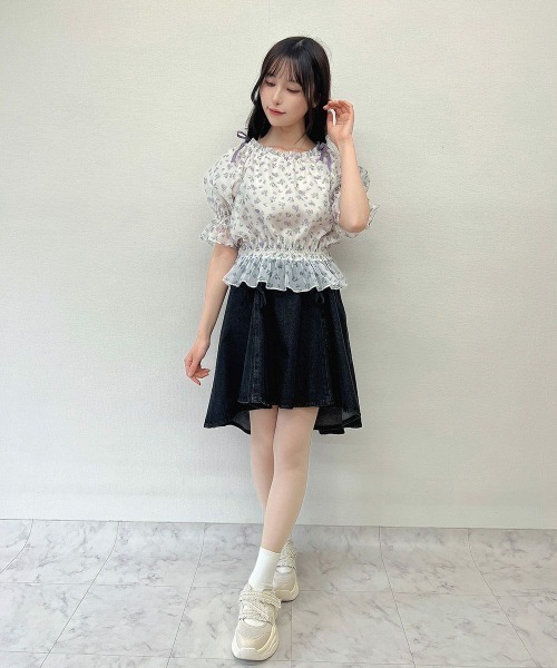 F i.n.t（フィント）の「小花柄シアーシャーリングブラウス/ fint　フィント（シャツ/ブラウス・レディース・ピンク/イエロー/ラベンダー・FREE）」の12枚目の写真