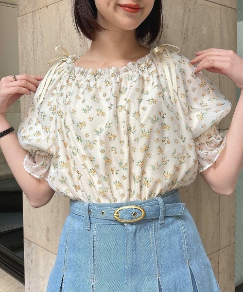 F i.n.t（フィント）の「小花柄シアーシャーリングブラウス/ fint　フィント（シャツ/ブラウス・レディース・ピンク/イエロー/ラベンダー・FREE）」の20枚目の写真