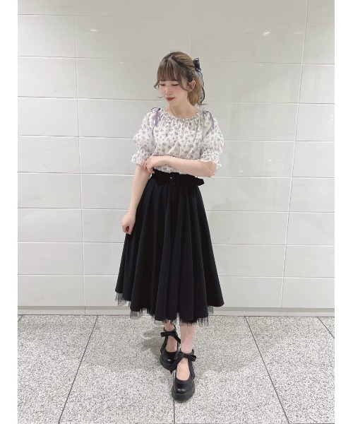 セール】小花柄シアーシャーリングブラウス/ fint フィント