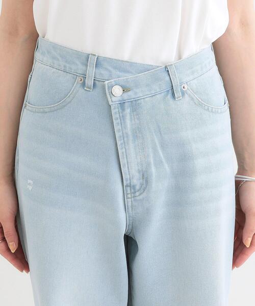 Cutie Blonde（キューティーブロンド）の「【洗える/S-LL】アシメウエスト ダメージデニム（デニムパンツ・レディース・サックスブルー/ブルー・01/02/04/03）」の14枚目の写真