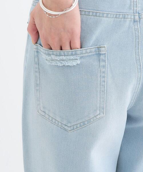 Cutie Blonde（キューティーブロンド）の「【洗える/S-LL】アシメウエスト ダメージデニム（デニムパンツ・レディース・サックスブルー/ブルー・01/02/04/03）」の16枚目の写真