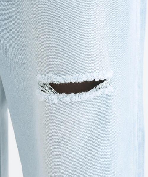 Cutie Blonde（キューティーブロンド）の「【洗える/S-LL】アシメウエスト ダメージデニム（デニムパンツ・レディース・サックスブルー/ブルー・01/02/04/03）」の18枚目の写真