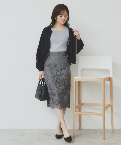 index（インデックス）の「ノーカラーペプラムブルゾン【洗濯機洗い可】（ブルゾン・レディース・ナチュラル/ネイビー・36/42/38/40）」の13枚目の写真