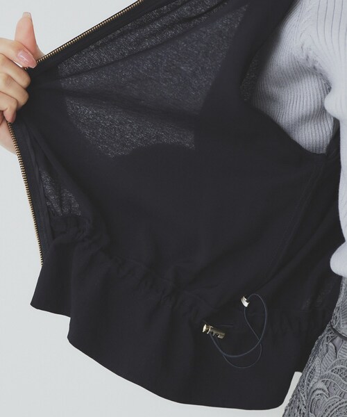 index（インデックス）の「ノーカラーペプラムブルゾン【洗濯機洗い可】（ブルゾン・レディース・ナチュラル/ネイビー・36/42/38/40）」の15枚目の写真