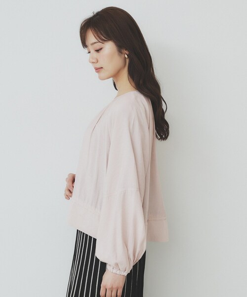 index（インデックス）の「ノーカラーペプラムブルゾン【洗濯機洗い可】（ブルゾン・レディース・ナチュラル/ネイビー・36/42/38/40）」の18枚目の写真