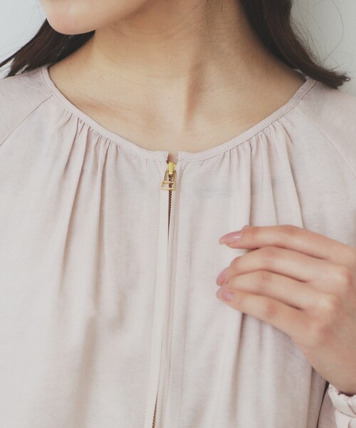 index（インデックス）の「ノーカラーペプラムブルゾン【洗濯機洗い可】（ブルゾン・レディース・ナチュラル/ネイビー・36/42/38/40）」の20枚目の写真