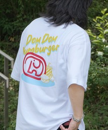 【DOMDOM / ドムドムハンバーガー】 ビッグシルエット バックプリント半袖Tシャツ カットソー メンズ レディース