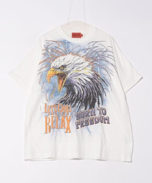 セール】【CHILLAX】”BORN TO FREEDOM”プリントドルマンTシャツ