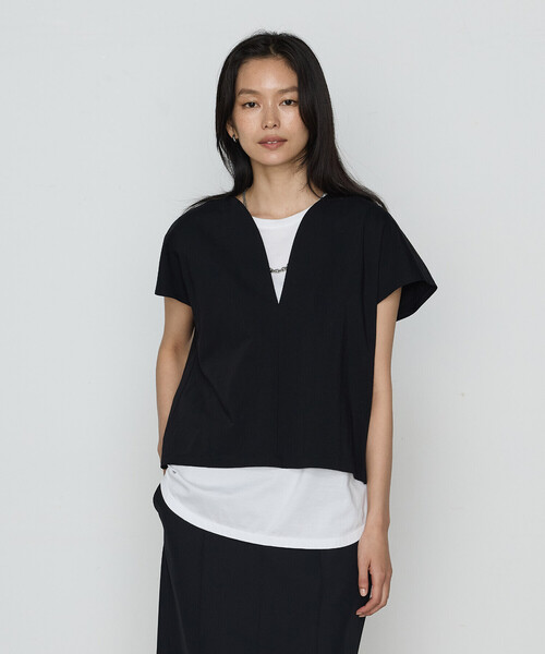 COMME CA（コムサ）の「TCポンチ アンサンブルプルオーバー（Tシャツ/カットソー・レディース・グレー/ブラック・9号/11号）」の8枚目の写真