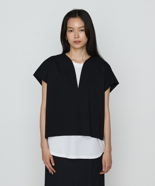 COMME CA（コムサ）の「TCポンチ アンサンブルプルオーバー（Tシャツ/カットソー・レディース・グレー/ブラック・9号/11号）」の9枚目の写真