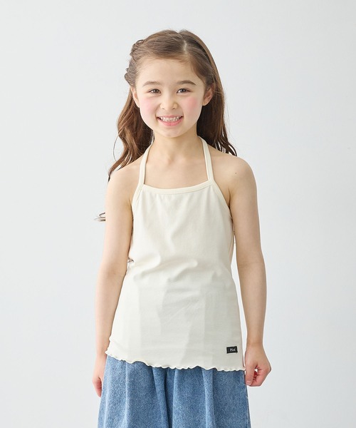 Piet（ピエット）の「裾メロウ バッククロス キャミソール（キャミソール・キッズ・ブラウン/グリーン/ブラック/オフホワイト・100/120/110/130）」の2枚目の写真